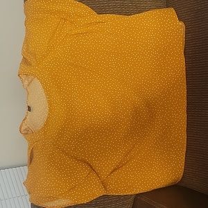 Yellow and white blouse